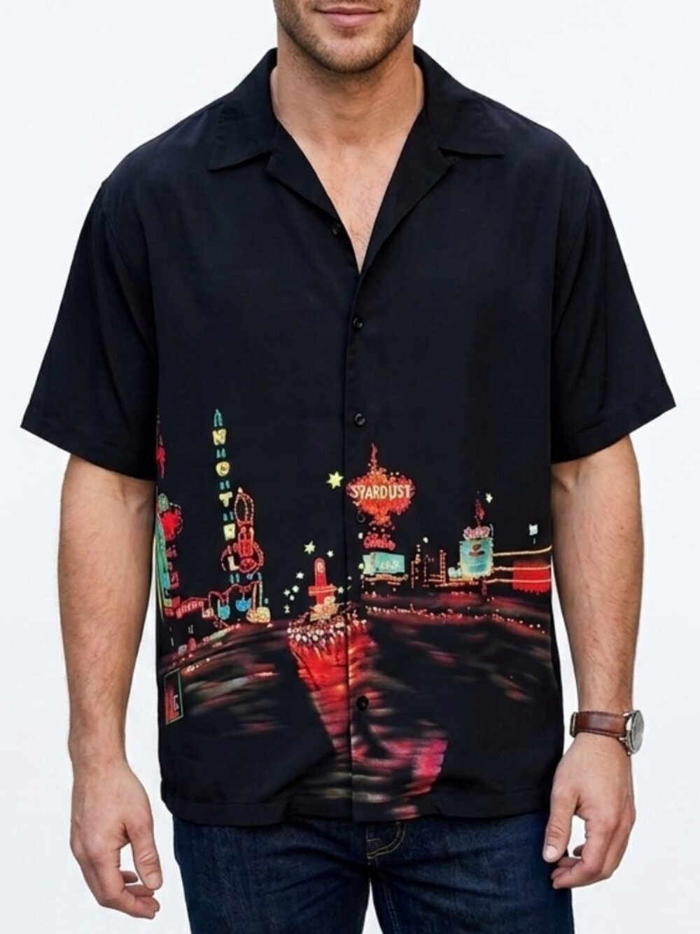 Las Vegas Hawaiian Shirt size large Vintage